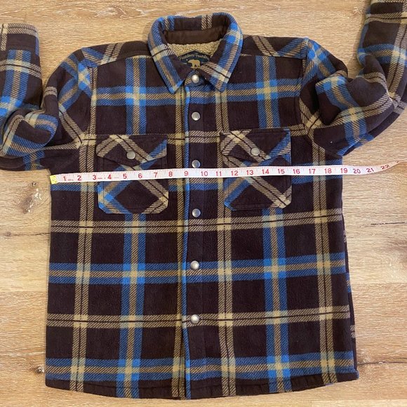 Freedom Foundry Sherpa Line Flannel Jacket Boy's Size M (10-12) - Picture 5 of 12
